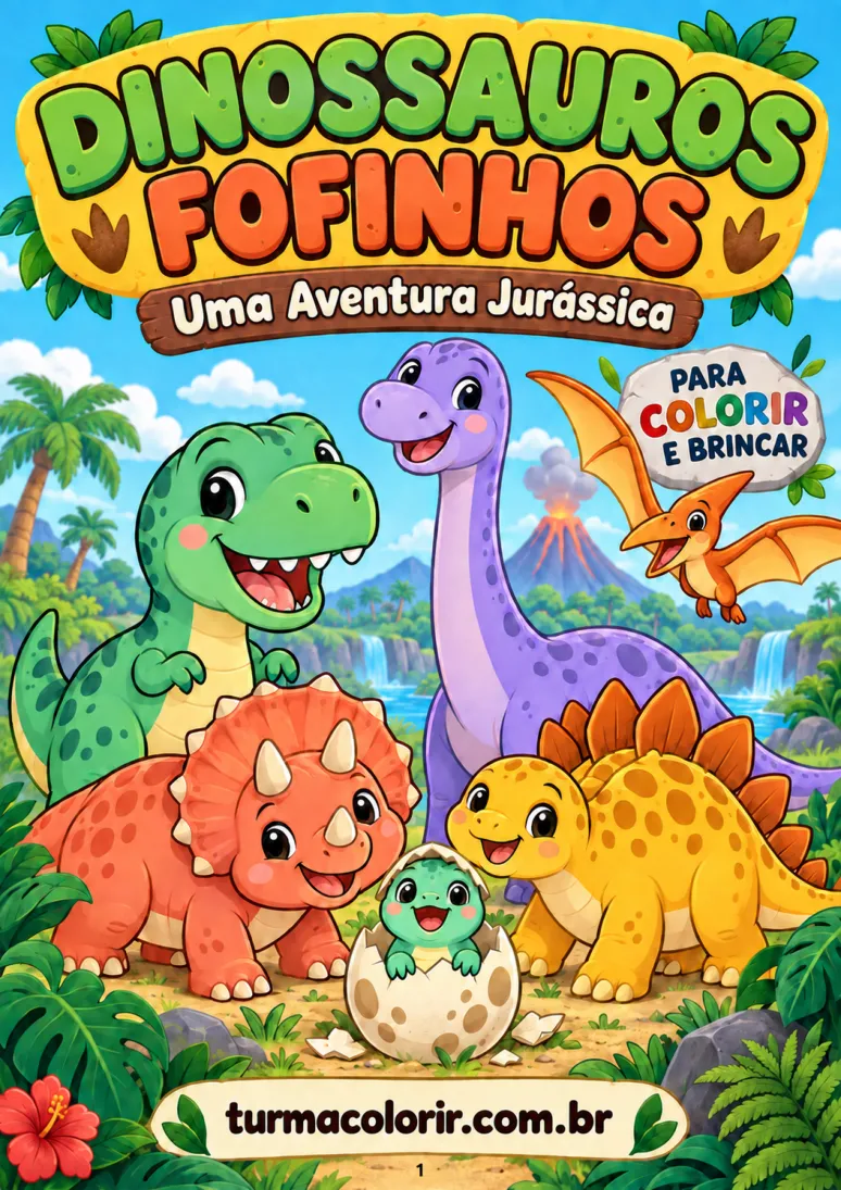 Capa do PDF Dinossauros Fofinhos